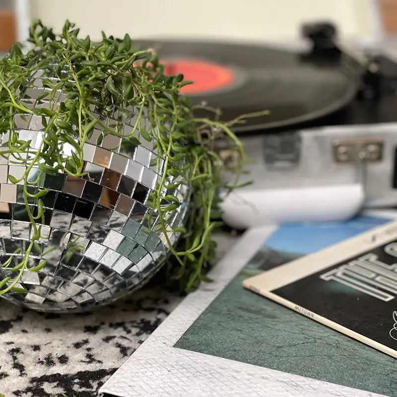 Maceta Colgante de Bola de Discoteca