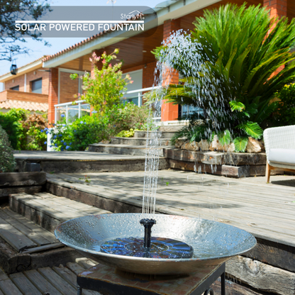 Fuente solar flotante y ecológica para jardines, estanques y piscinas