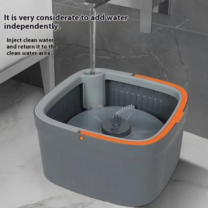 Mopa cuadrada giratoria con cubo de separación de aguas